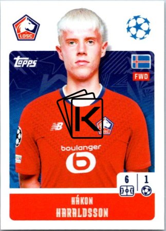 2024-25 Topps Champions League 489 Hákon Haraldsson (LOSC Lille)