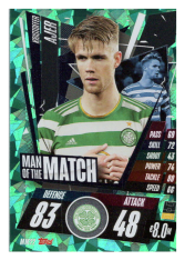 fotbalová kartička Topps Match Attax Champions League 2020-21 Man of the Match MM22 Kristoffer Ajer - Celtic FC