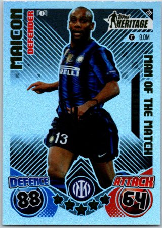 Fotbalová kartička 2024-25 Topps Match Attax EXTRA UEFA Club Competitions Topps Heritage - Man of the Match 291 Maicon (FC Internazionale Milano)