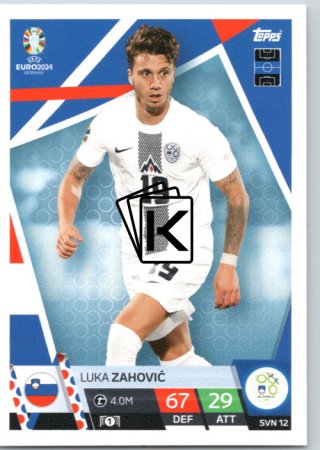 fotbalová karta Topps Match Attax EURO 2024 SVN12 Luka Zahović (Slovenia)