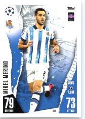 Fotbalová kartička 2023-24 Topps Match Attax UEFA Club Competitions 303 Mikel Merinoi Real Sociedad de Fútbol