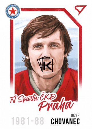 fotbalová kartička 2023 Sportzoo Dekády Portrét P-016 JOZEF CHOVANEC AC Sparta Praha