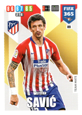 Fotbalová kartička Panini Adrenalyn XL FIFA 365 - 2020 Team Mate 89 Stefan Savic Atletico de Madrid