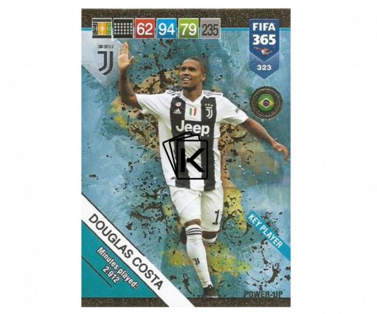Fotbalová kartička Panini FIFA 365 – 2019 Key Player 323 Douglas Costa Juventus