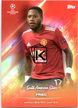 fotbalová kartička 2021 Topps O Jogo Bonito South American Stars Fred Manchester United