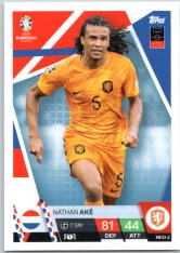 fotbalová karta Topps Match Attax EURO 2024 NED2 Nathan Aké (Netherlands)