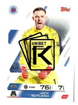 fotbalová kartička 2025-26 Topps Match Attax UCC 308 Jack Butland (Rangers FC)