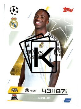 fotbalová kartička 2025-26 Topps Match Attax UCC 135 Vini Jr. (Real Madrid CF)