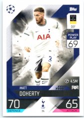 Fotbalová kartička 2022-23 Topps Match Attax UCL71 Matt Doherty - Tottenham Hotspur
