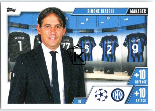 2023-24 Topps Match Attax EXTRA UEFA Club Competition Managers 68 Simone Inzaghi (FC Internazionale Milano)