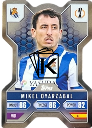 Fotbalová kartička 2024-25 Topps Match Attax EXTRA UEFA Chrome X 4 Mikel Oyarzabal (Real Sociedad de Fútbol)