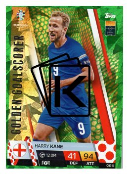 fotbalová karta Topps Match Attax EURO 2024 Green parallel GC5 Harry Kane (England)