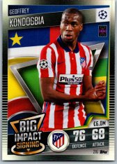 fotbalová kartička 2020-21 Topps Match Attax 101 Champions League Big Impact Signing 216 Geoffrey Kondogbia Atlético de Madrid