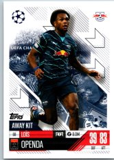 Fotbalová kartička 2024-25 Topps Match Attax EXTRA UEFA Club Competitions Away Kit 68.  Loïs Openda (RB Leipzig)