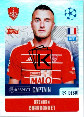 2024-25 Topps Champions League 368 Brendan Chardonnet (Stade Brestois 29)