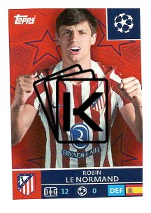 2025-26 Topps Champions League Atlético Madrid 117 Robin Le Normand