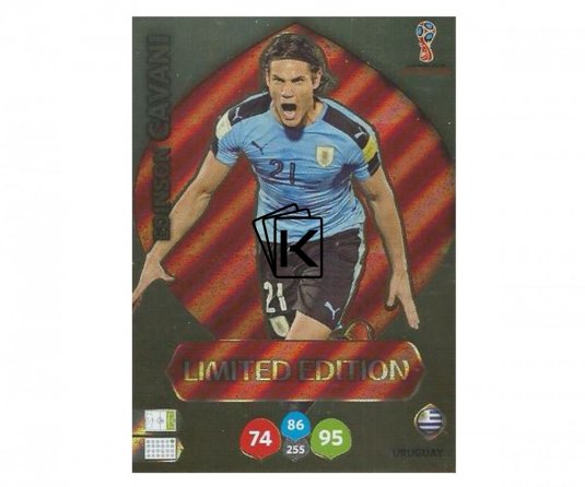 Fotbalová kartička Panini Adrenalynl XL World Cup Russia 2018 Limited Edition Edinson Cavani