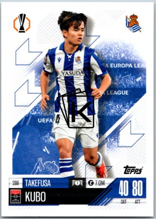 fotbalová kartička 2024-25 Topps Match Attax UEFA Club Competitions 288 Takefusa Kubo (Real Sociedad de Futbol)