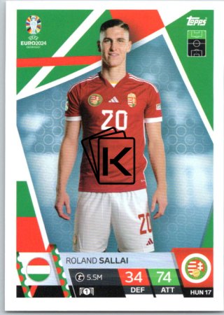 fotbalová karta Topps Match Attax EURO 2024 HUN17 Roland Sallai (Hungary)