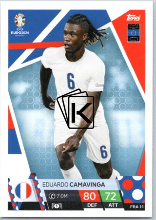 fotbalová karta Topps Match Attax EURO 2024 FRA11 Eduardo Camavinga (France)