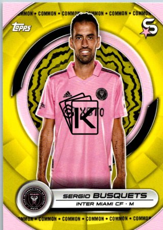 2024 Topps Superstars MLS 150 Sergio Busquets Inter Miami Yellow Parallel