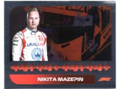 samolepka 2021 Topps Formule 1 Foil 194 Nikita Mazepin Haas RC