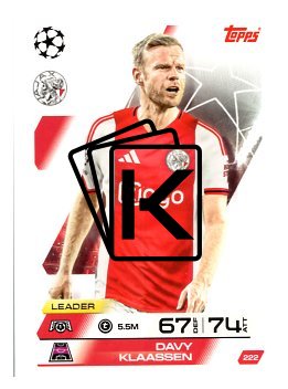 fotbalová kartička 2025-26 Topps Match Attax UCC 222 Davy Klassen (AFC Ajax)