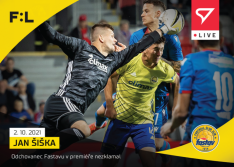 fotbalová kartička SportZoo 2021-22 Live L-042 Jan Šiška FC Fastav Zlín