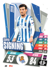 fotbalová kartička 2020-21 Topps Match Attax Champions League SS5 David Silva Real Sociedad de Futbol
