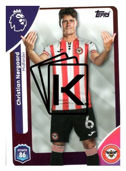 fotbalová kartička 2025-26 Topps  Premier League 60 Christian Nørgaard (Brentford)