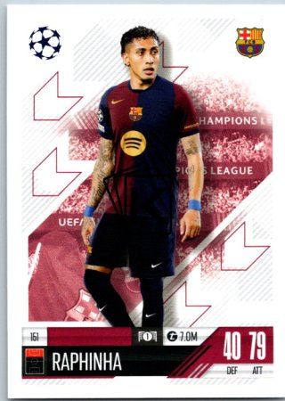 fotbalová kartička 2024-25 Topps Match Attax UEFA Club Competitions  151 Raphinha (FC Barcelona)