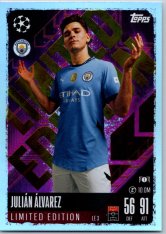 fotbalová kartička 2024-25 Topps Match Attax UEFA Club Competitions Limited Edition LE3 Julián Álvarez (Manchester City)