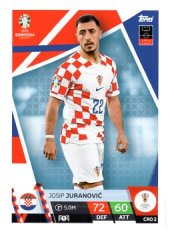 fotbalová karta Topps Match Attax EURO 2024 CRO2 Josip Juranovič (Croatia)
