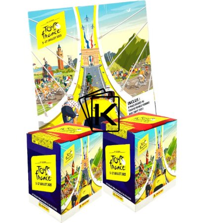 2025 Panini Tour de France 2x Box samolepek (36 balíčků) + Album zdarma