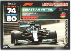 2022 Topps Formule 1Turbo Attax F1 Live Action 2021 196  Sebastian Vettel (Aston Martin)