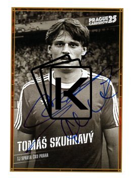 podepsaná kartička 2025 Prague Card Show Tomáš Skuhravý AC Sparta Praha