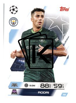 fotbalová kartička 2025-26 Topps Match Attax UCC 58 Rodri (Manchester City)