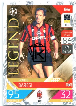Fotbalová kartička 2022-23 Topps Match Attax UCL Legend 420 Franco Baresi - AC Milan