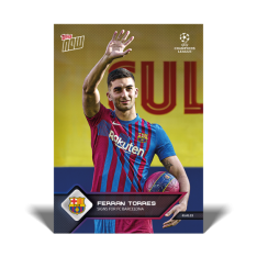 Fotbalová kartička Topps Now 2021-22 UCL 102 Ferran Torres FC Barcelona