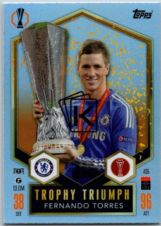 fotbalová kartička 2024-25 Topps Match Attax UEFA Club Competitions Trophy Triumph 435 Fernando Torres (Chelsea)