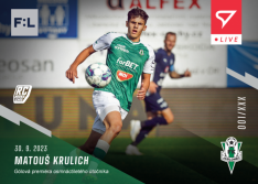 fotbalová kartička 2023-24 SportZoo Fortuna Liga Live L-10 Matouš Krulich FK Jablonec RC
