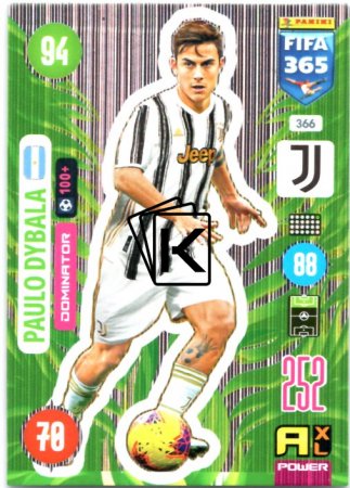 fotbalová karta Panini Adrenalyn XL FIFA 365 2021 Dominator 366 Paulo Dybala Juventus