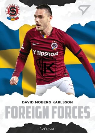 fotbalová kartička SportZoo 2020-21 Fortuna Liga Foreign Forces 26 David Moberg Karlsson AC Sparta Praha