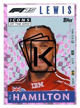2025 Topps Turbo Attax F1  Icons of the Grid   311 Lewis Hamilton-Paralel Pink
