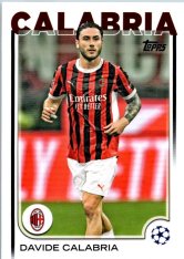 fotbalová kartička 2024-25 Topps UEFA Club Competitions Flagship 82 Davide Calabria AC Milan