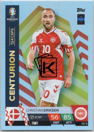 fotbalová karta Topps Match Attax EURO 2024 Centurion CC5 Christian Eriksen (Denmark)