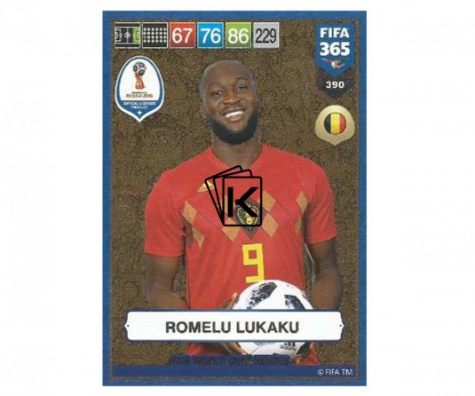 Fotbalová kartička Panini FIFA 365 – 2019 Heroes 390 Romelu Lukaku (Belgium)