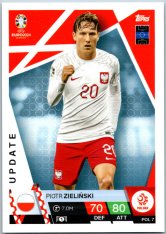fotbalová karta Topps Match Attax EURO 2024 Update POL7 Piotr Zielinski (Poland)