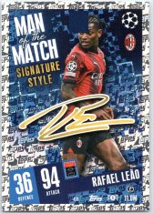 Fotbalová kartička 2023-24 Topps Match Attax UEFA Club Competitions  Man of the Match Signature Style 428	Rafael Leão AC Milan