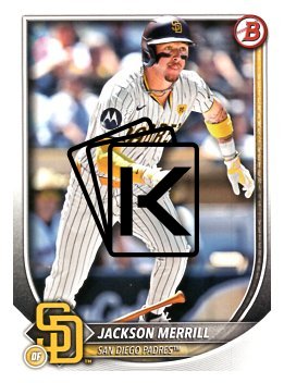 Baseballová karta 2025 Bowman 64 Jackson Merrill, San Diego Padres